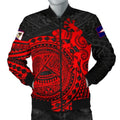 FUNSTUFFPRINT American Samoa Men's Bomber Jacket - Polynesian Lizard - 3D Bomber Jacket