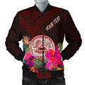 FUNSTUFFPRINT American Samoa Personalised Men's Bomber Jacket - Coat Of Arm With Polynesian Patterns - 3D Bomber Jacket
