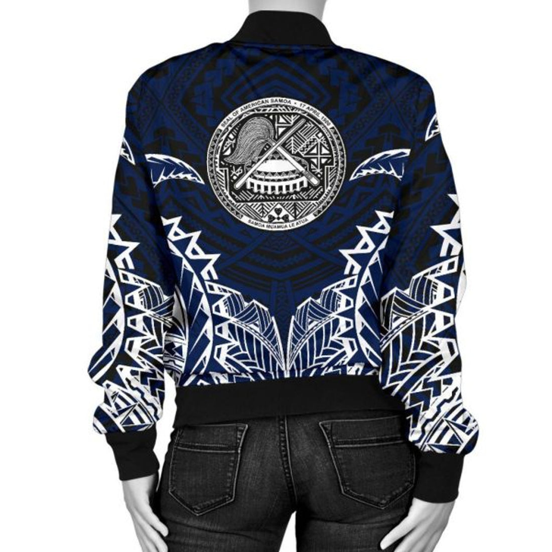 FUNSTUFFPRINT American Samoa Premium Women's Bomber Jacket 3D Bomber Jacket