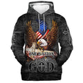 FUNSTUFFPRINT 3D American Eagle USA Flag 3D Hoodie One Nation Under God Hoodies Men & Women Christian 3D Hoodie and Zip Hoodie