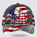 FUNSTUFFPRINT American Flag Bad Eagle Custom Name Baseball Cap - Christian Hats for Men and Women