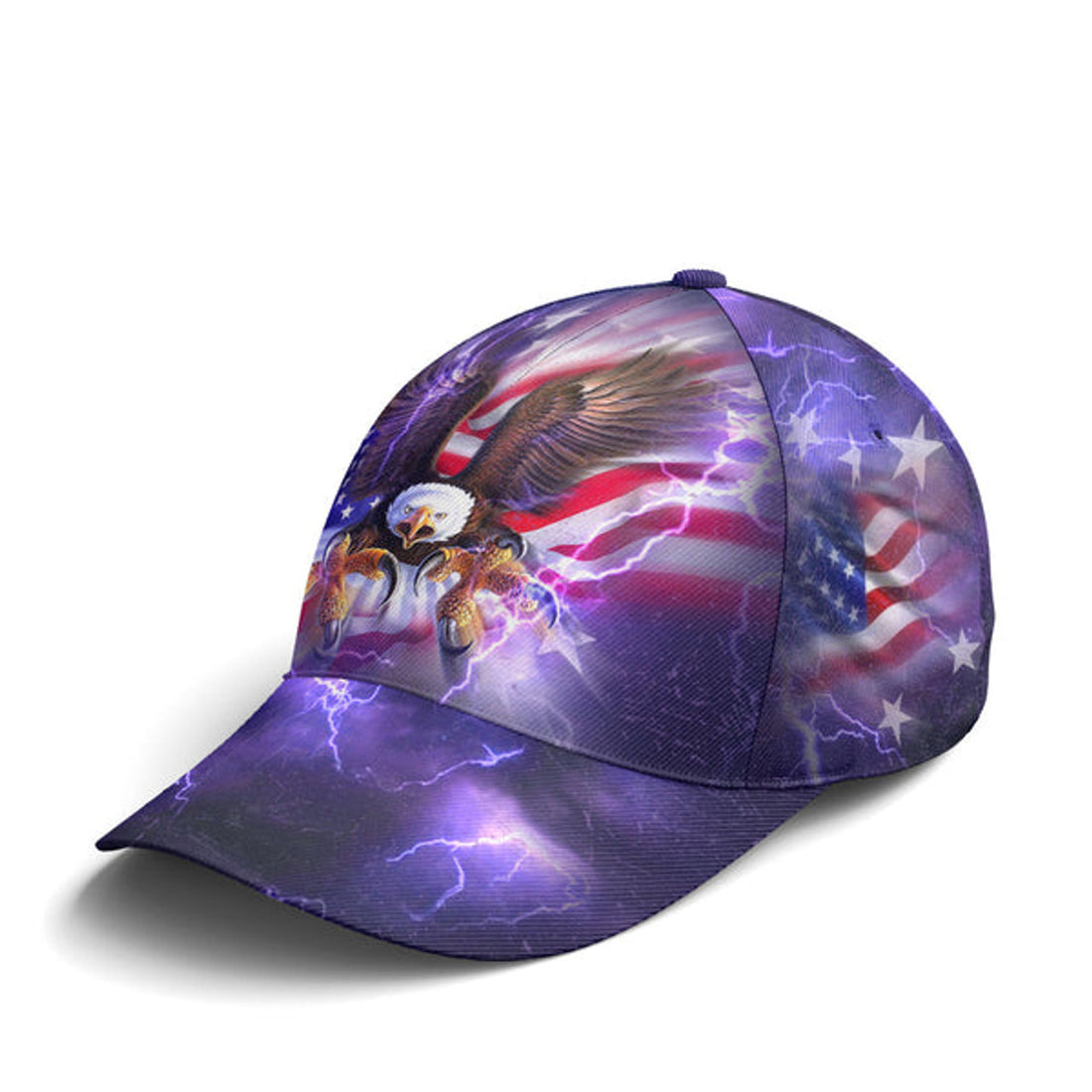 FUNSTUFFPRINT American Flag Bald Eagle Burst Blue Baseball Cap Patriotic Classic Cap Men Women