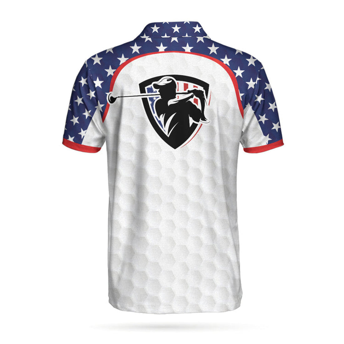 3D Golfer Polo Shirt American Flag Pattern, Golf Texture Short Sleeve Usa Golf Polo Shirt, Golfer Gifts