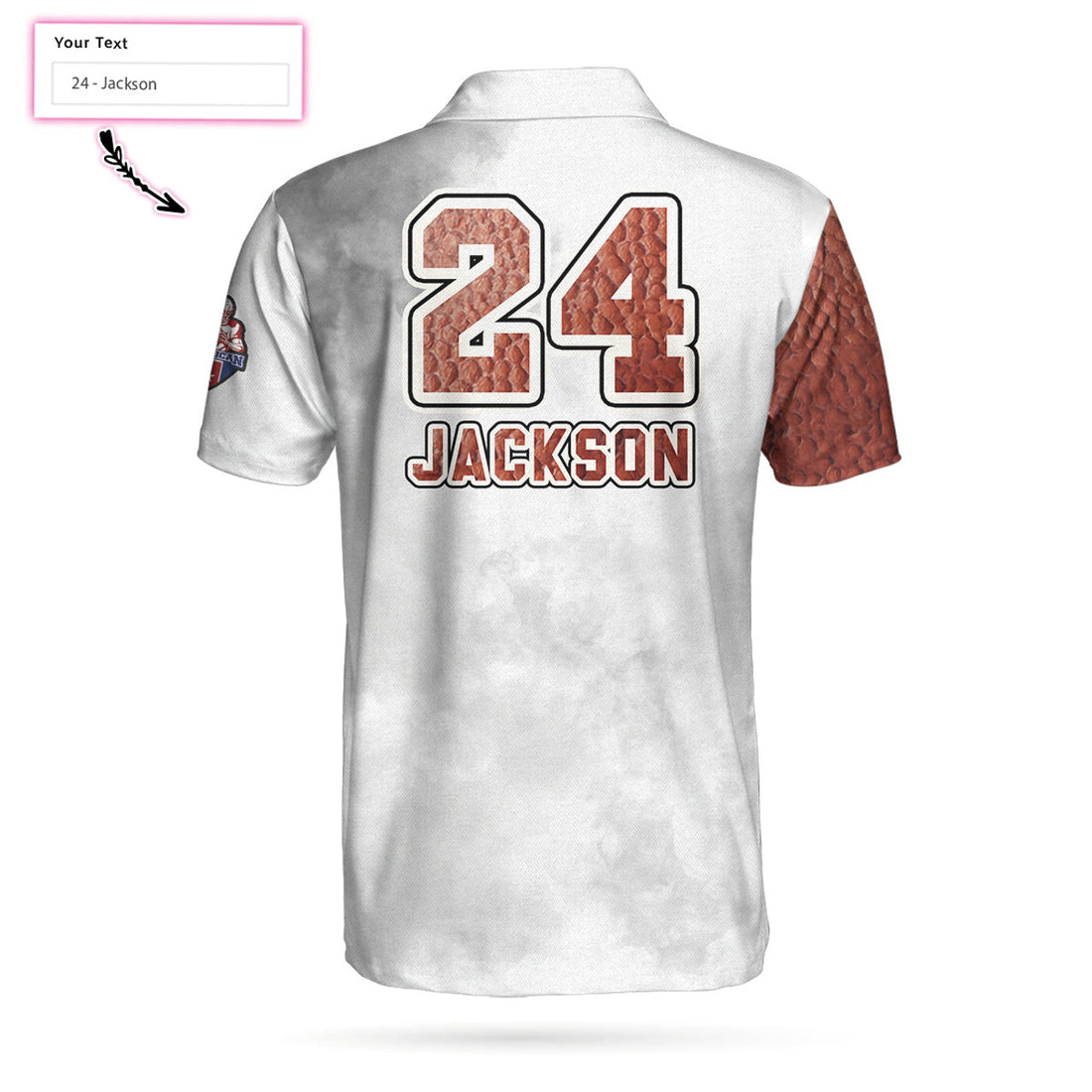 Custom Personalized American Football Custom Men Polo Shirt, Skull Short Sleeve Custom Polo Shirt, Pigskin Pattern Skull Polo Shirt, Best Football Shirt For Men