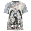 FUNSTUFFPRINT American Warrior Knee Before God Shirts - One Nation Under God 3D All Over Printed Shirt for Men and Women 3D T-shirt