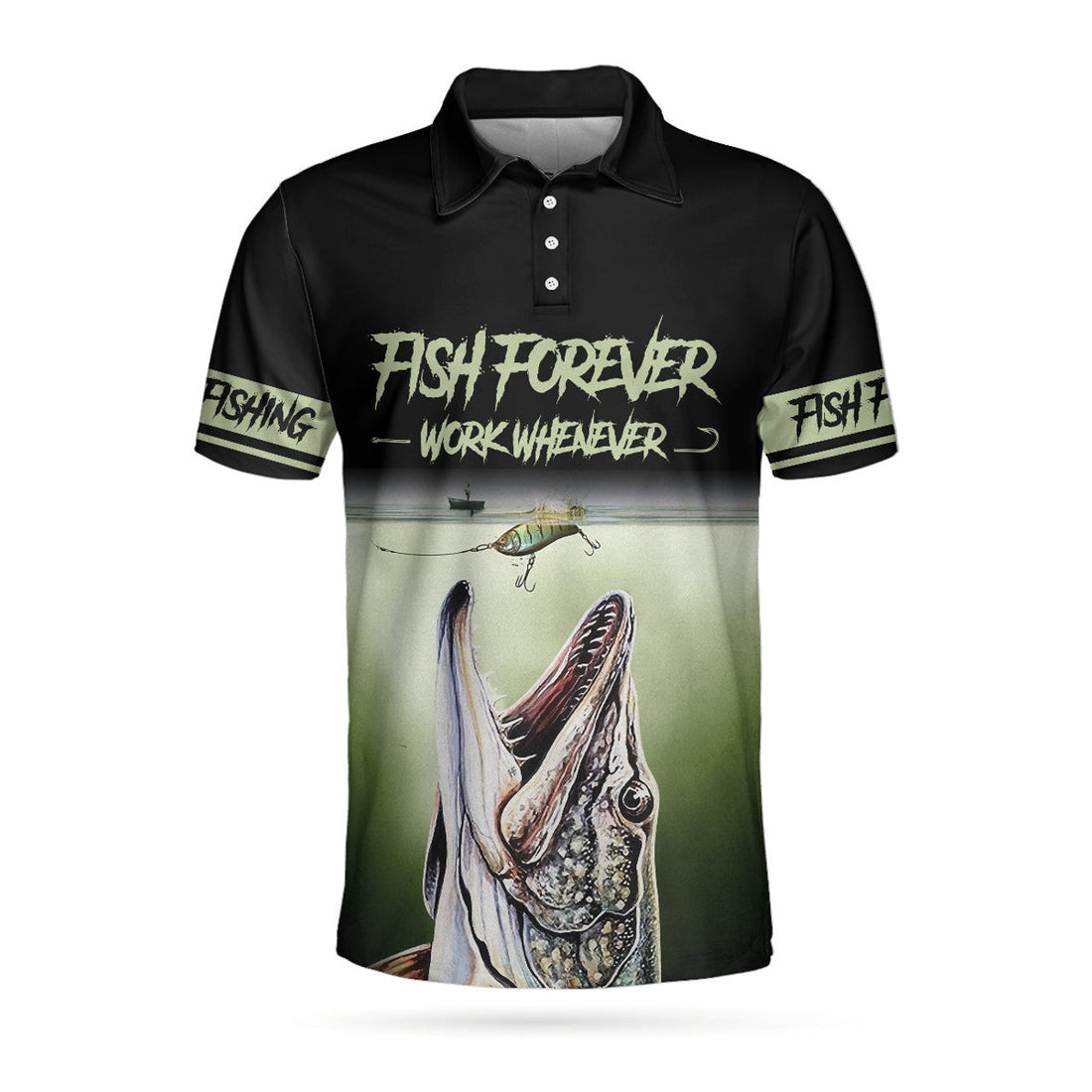 Fishing Men Polo Shirt, Fishing Forever Work Whenever Never Underestimate An Old Man With Fishing Skills Polo Shirt, Best Fishing Shirt For Men