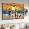 And She Lived, Happily Ever After, Dog Lover, Turtle Beach Poster and Canvas