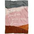 FUNSTUFFPRINT And In Every Season I Will Praise Him Fleece Blanket - Christian Blanket - Bible Verse Blanket