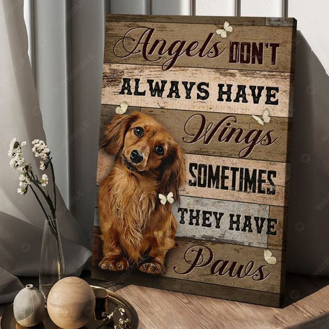 Angels Don’t Always Have Wings Sometimes They Have Paws, Dog Lover, Poster Decor Poster and Canvas