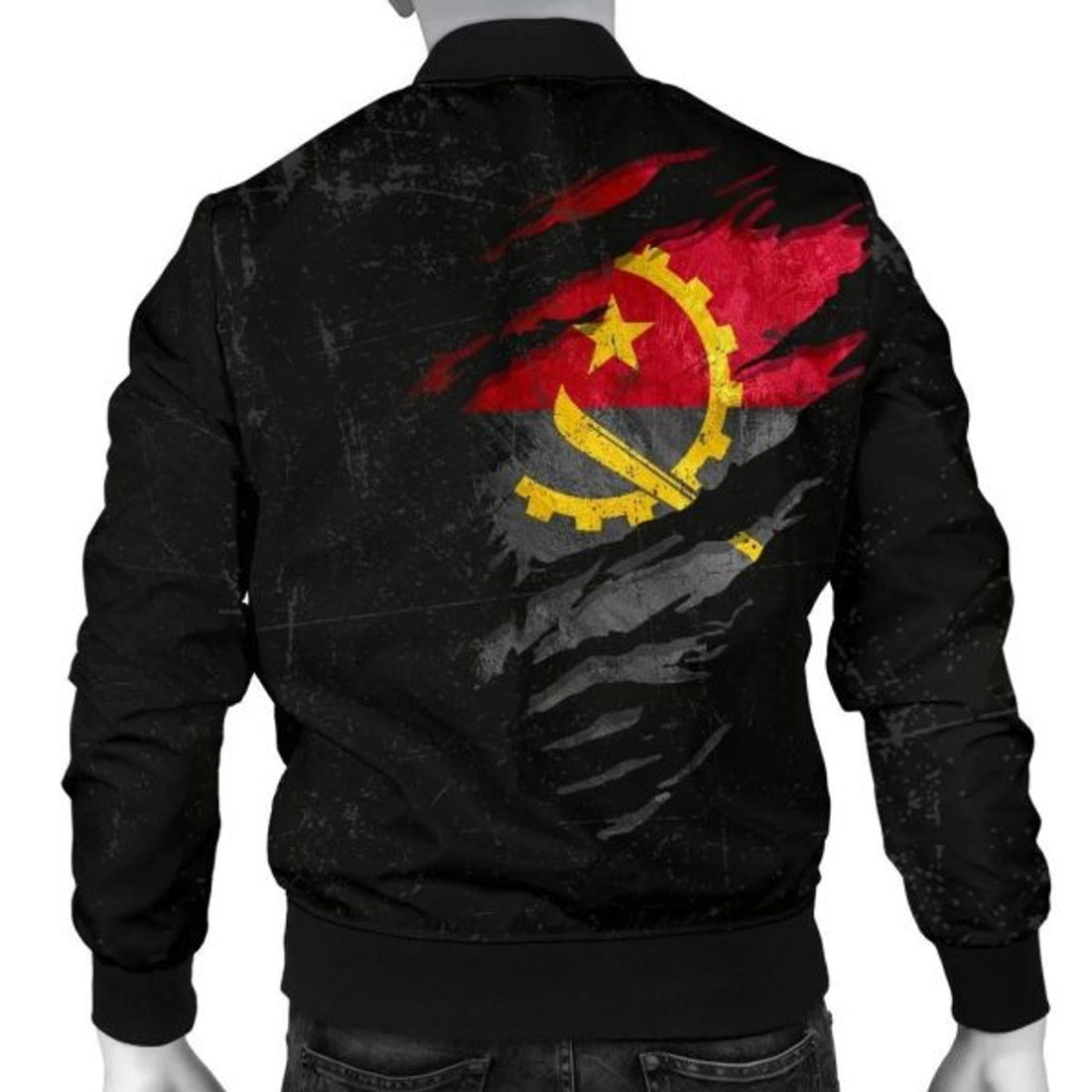 FUNSTUFFPRINT Angola In Me Men's Bomber Jacket - Special Grunge Style 3D Bomber Jacket