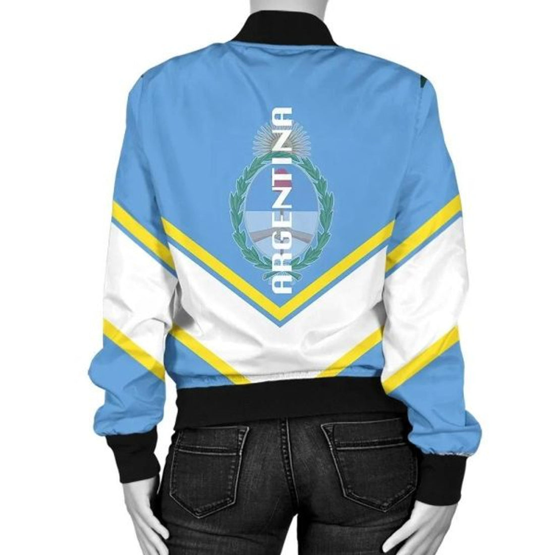 FUNSTUFFPRINT Anguilla Coat Of Arms Women Bomber Jacket Lucian Style 3D Bomber Jacket