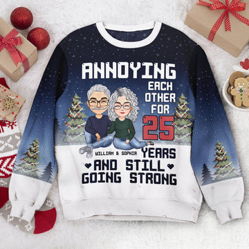 FUNSTUFFPRINT Custom Annoying Each Other Ugly Sweater
