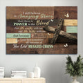 Antique Cross Wooden Background Butterfly I Still Believe In Amazing Grace Canvas Wall Art - Christian Wall Decor