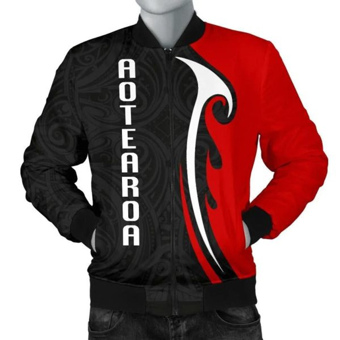 FUNSTUFFPRINT Aotearoa Silver Fern Maori Men Bomber Jacket 3D Bomber Jacket