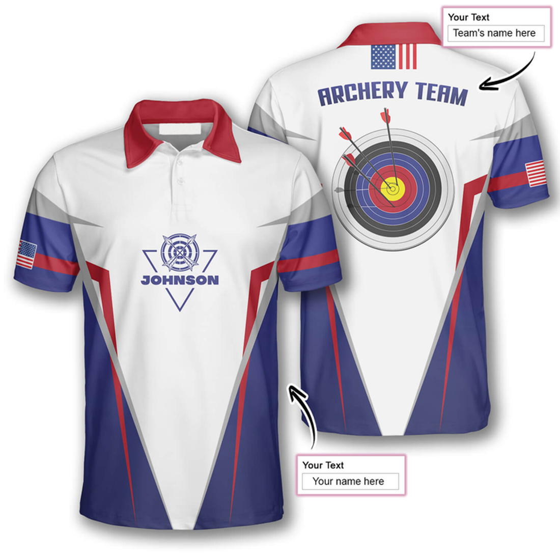 Custom 3D All Over Print American Flag Custom Archery Shirts For Men, Custom 3D Archery Shirts, Gift For Archery Lover