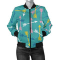 FUNSTUFFPRINT Archery Pattern Print Women Casual 3D Bomber Jacket