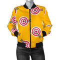 FUNSTUFFPRINT Archery Targets Pattern Print Women Casual 3D Bomber Jacket