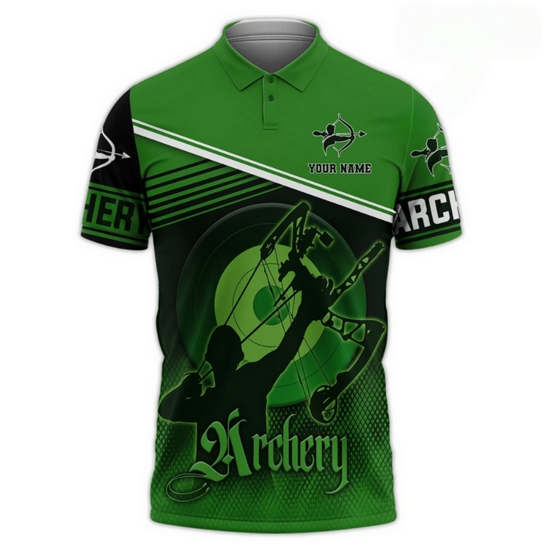 Custom Archery Polo Shirt 3D Customized Name Polo Shirt For Archery Lovers