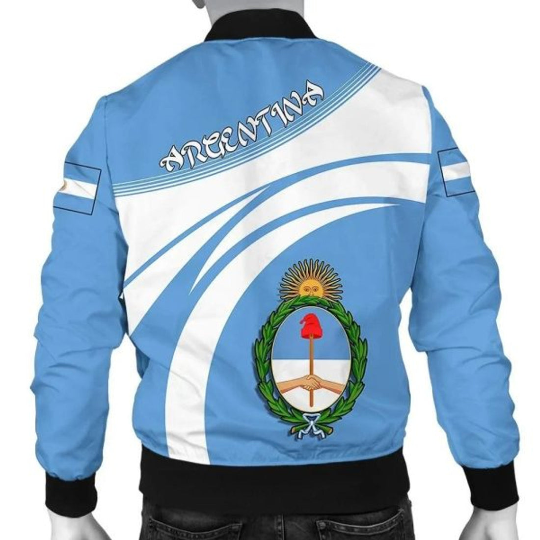 FUNSTUFFPRINT Argentina Coat Of Arms Men Bomber Jacketticket W 3D Bomber Jacket