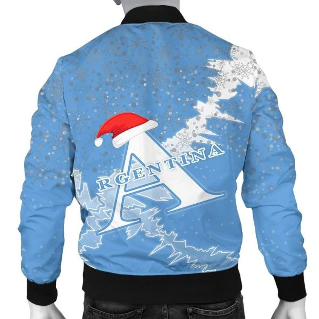 FUNSTUFFPRINT Argentina Of The Congo Christmas Coat Of Arms Men Bomber Jacket Style 3D Bomber Jacket
