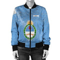 FUNSTUFFPRINT Argentina Of The Congo Christmas Coat Of Arms Women Bomber Jacket Style 3D Bomber Jacket