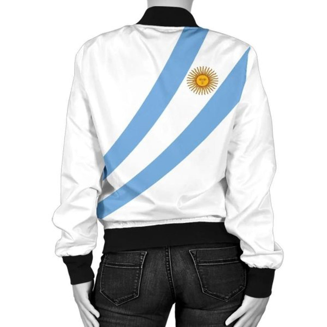 FUNSTUFFPRINT Argentina Special Flag Women's Bomber Jacket 3D Bomber Jacket