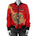 FUNSTUFFPRINT Armenia Christmas Coat Of Arms Women Bomber Jacket Style 3D Bomber Jacket