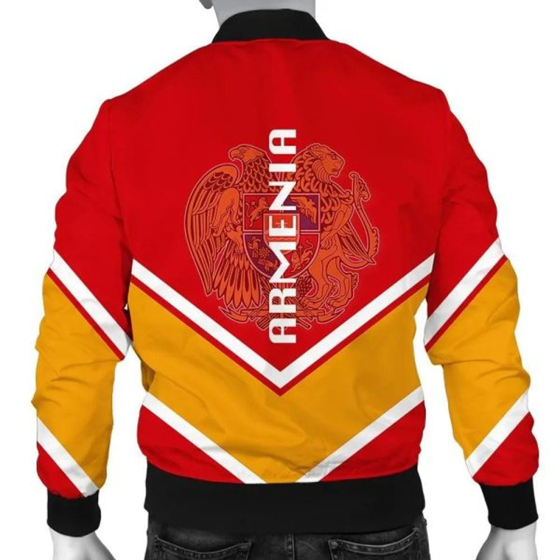 FUNSTUFFPRINT Armenia Coat Of Arms Men Bomber Jacket Lucian Style 3D Bomber Jacket