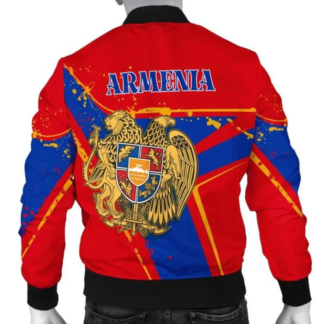 FUNSTUFFPRINT Armenia Men's Bomber Jacket - The Pride of Armenia - 3D Bomber Jacket