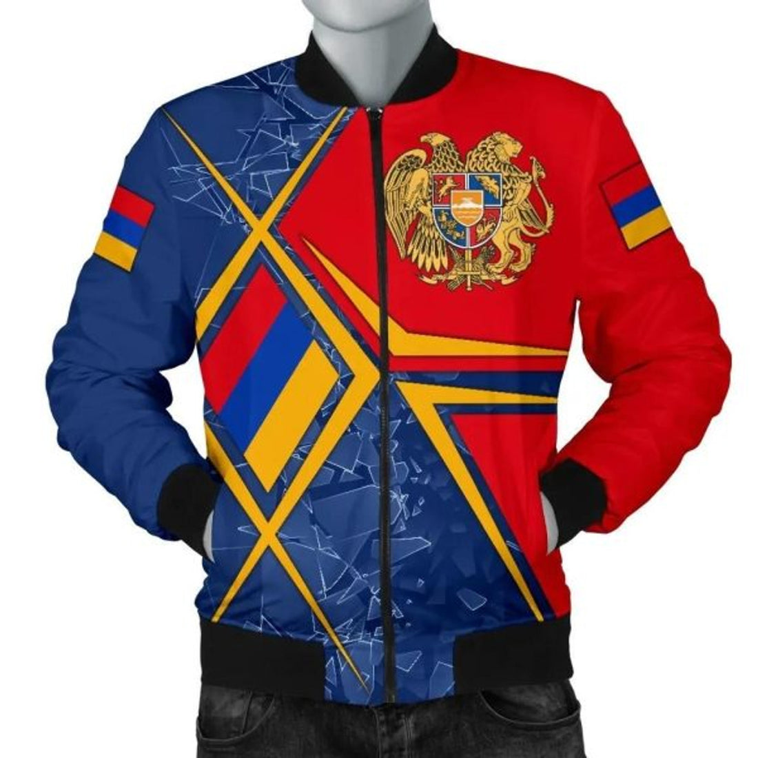 FUNSTUFFPRINT Armenia bMen's Bomber Jacket - Armenia Legend - 3D Bomber Jacket