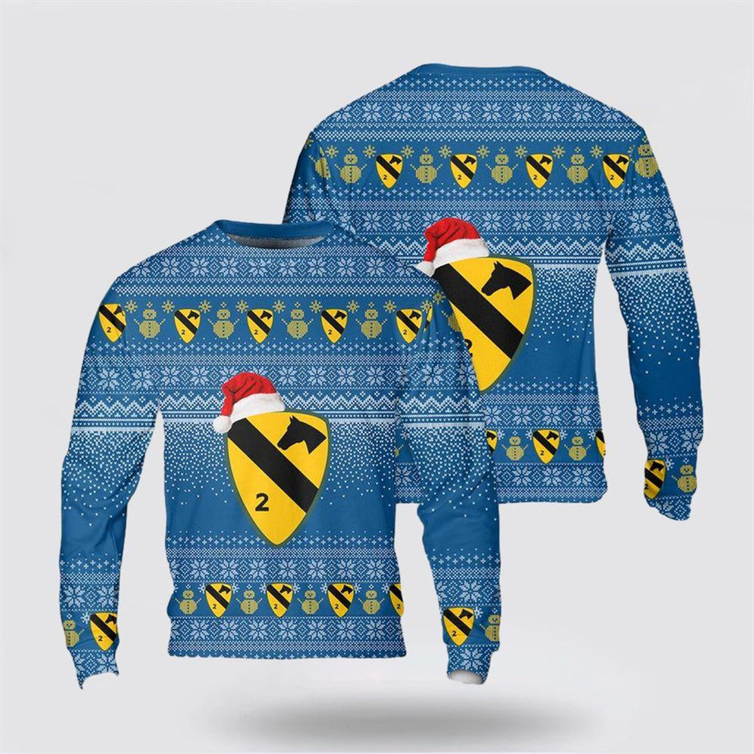 FUNSTUFFPRINT Sweater, US Army 299th Cavalry Regiment Christmas Sweater  Ugly  Sweater