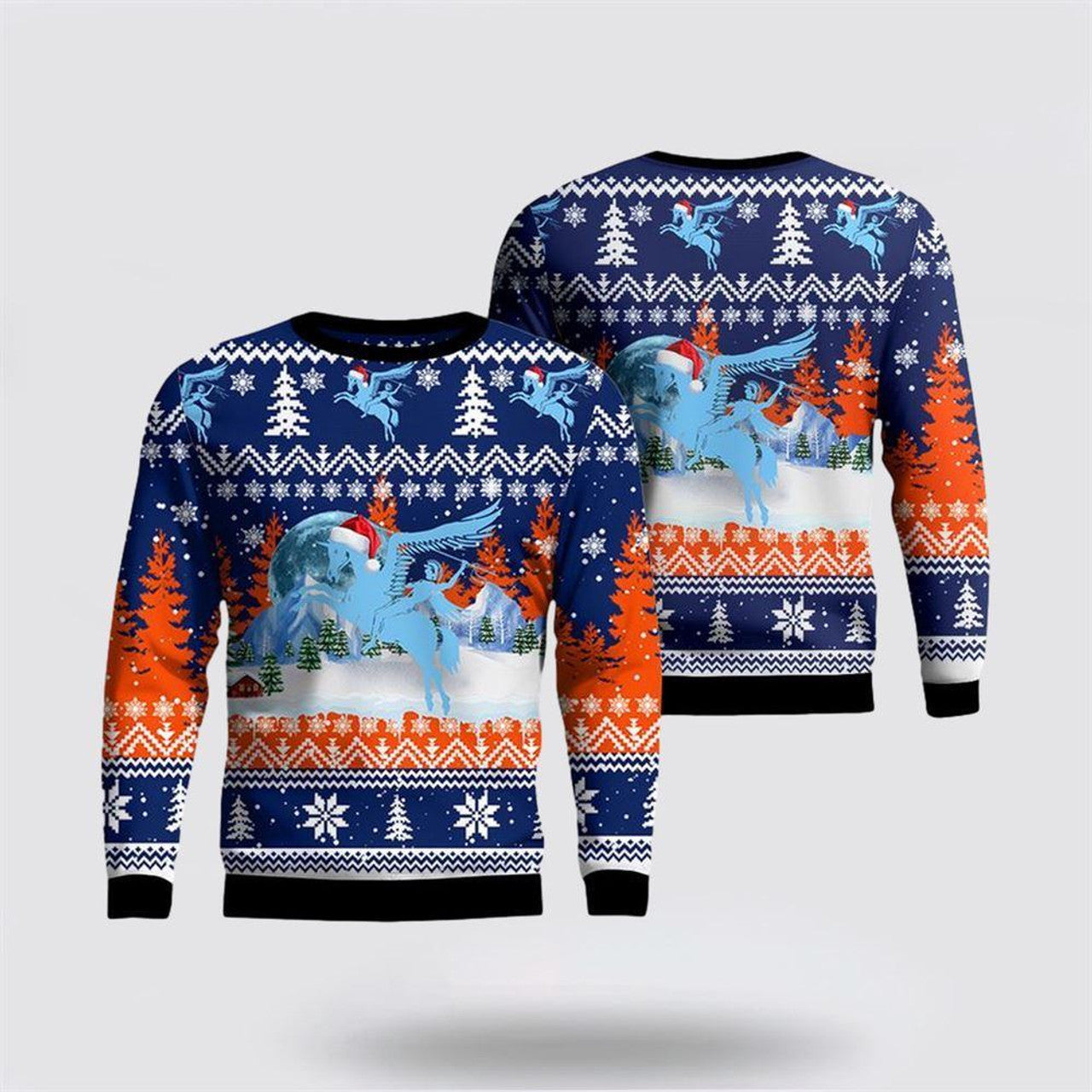 FUNSTUFFPRINT Army Sweater, US Army British Airborne Forces Christmas AOP Sweater Ugly Sweater