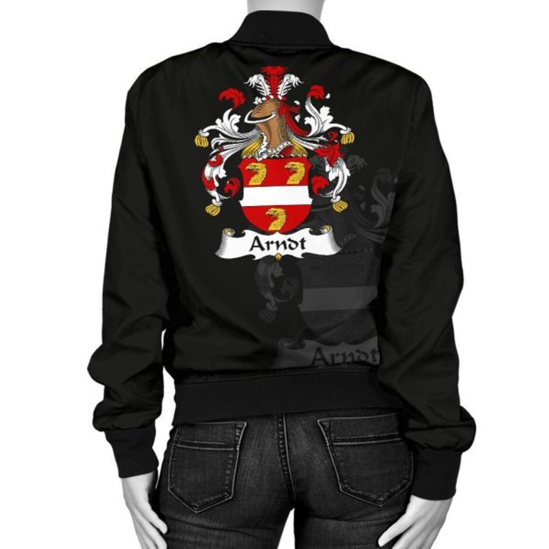 FUNSTUFFPRINT Arndt Germany Men's Bomber Jacket - German Family Crest 3D Bomber Jacket