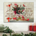 As For Me And My House Joshua Christmas Wall Art Canvas Print - Art On Wall - Wall Decorator