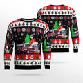 FUNSTUFFPRINT Aura Volunteer Fire Company No. 1, Monroeville, NJ Christmas AOP Ugly Sweater - Gifts For Firefighters In Monroeville, NJ Ugly Sweater