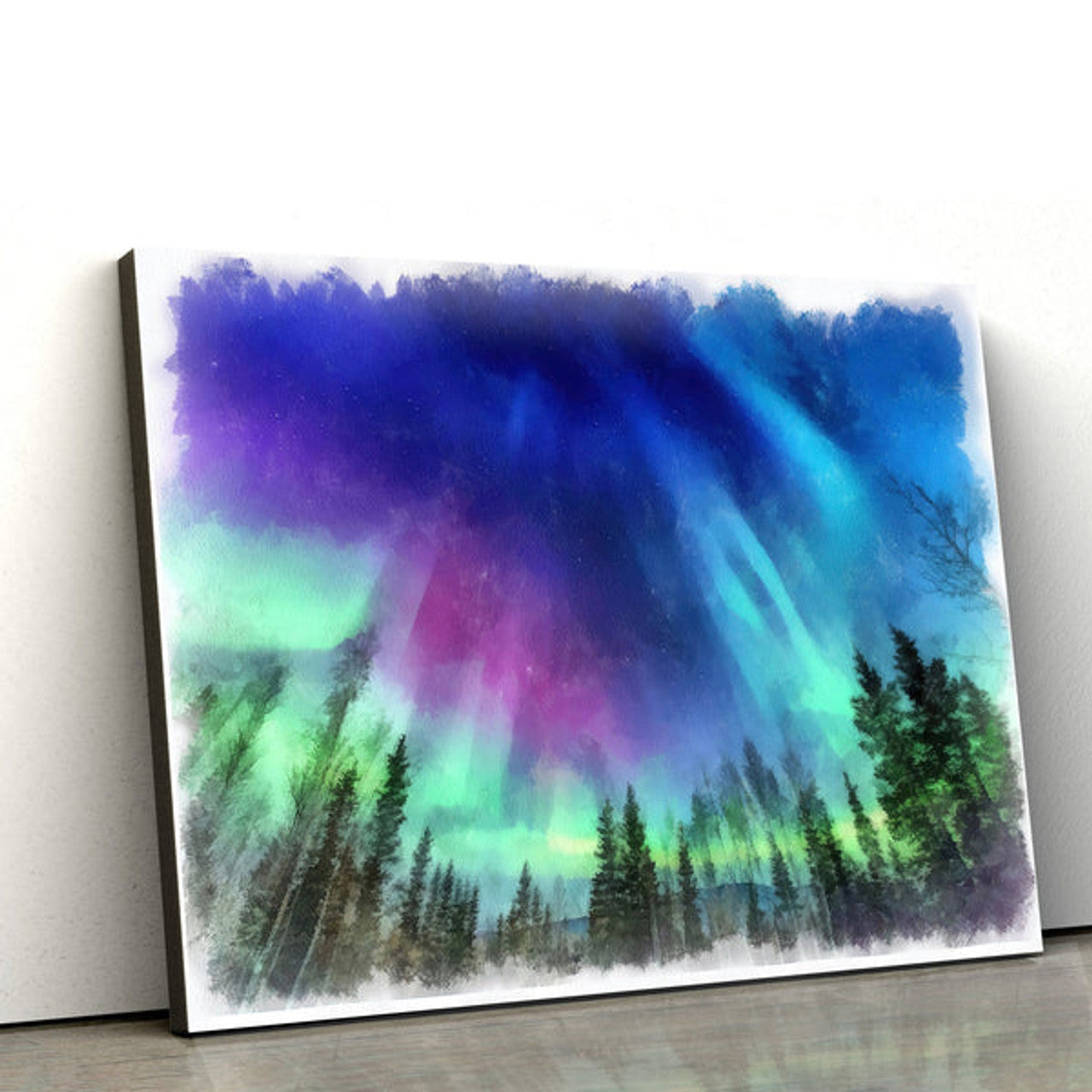 Aurora Painting Canvas Wall Art - Canvas Wall Decor - Home Decor Living Room
