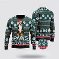 FUNSTUFFPRINT Australian Shepherd Santa Printed Christmas Ugly Sweater - Pet Lover Christmas Sweater Ugly Sweater