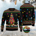 FUNSTUFFPRINT Autism Tree Christmas Ugly Christmas Sweater, Xmas Tree Sweater, Christmas Sweater Ugly Sweater