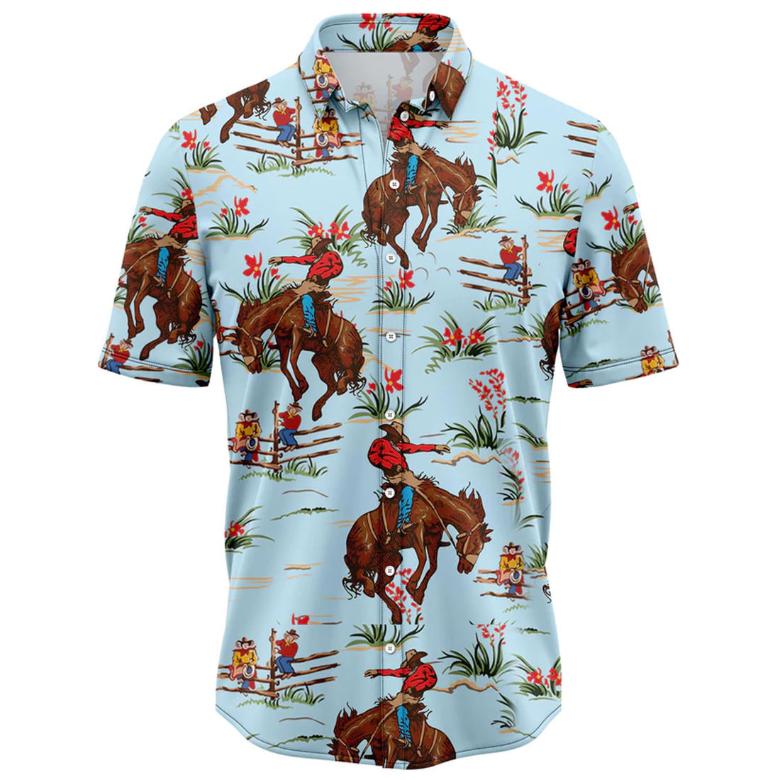 Awesome Cowboy Hawaiian Shirt, Summer Hawaiian Shirts for Men, women Aloha Beach Shirt