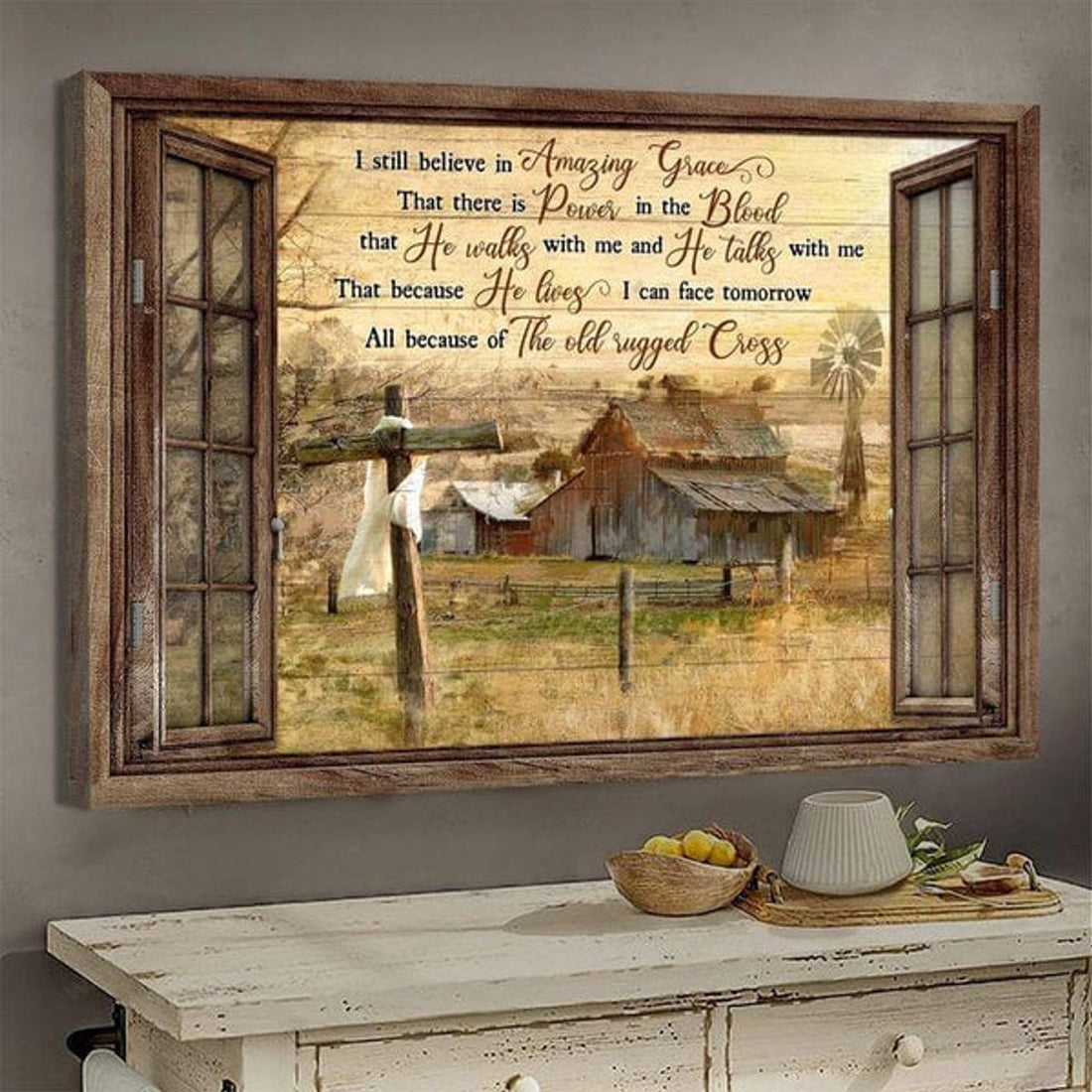 Awesome Life On Farm I Still Believe In Amazing Grace Canvas Wall Art - Christian Poster - Religious Wall Decor