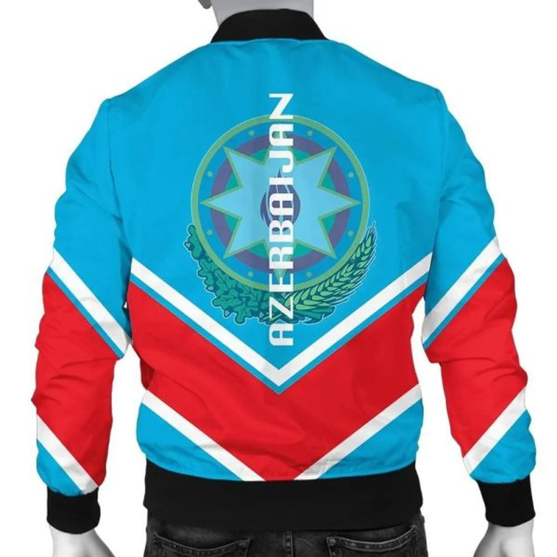 FUNSTUFFPRINT Azerbaijan Coat Of Arms Men Bomber Jacket Lucian Style 3D Bomber Jacket