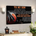 Basketball Dad To My Son - Never Forget That I Love You - Dad Son Canvas Print - Best Gift For Son 