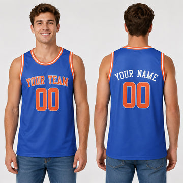 Personalized New York Basketball Jersey for Kids & Adults – Blue Icon-Inspired Style, Custom Name & Number