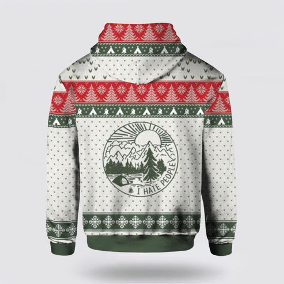 FUNSTUFFPRINT 3D Bear I Hate People All Over 3D Hoodie and Zip Hoodie