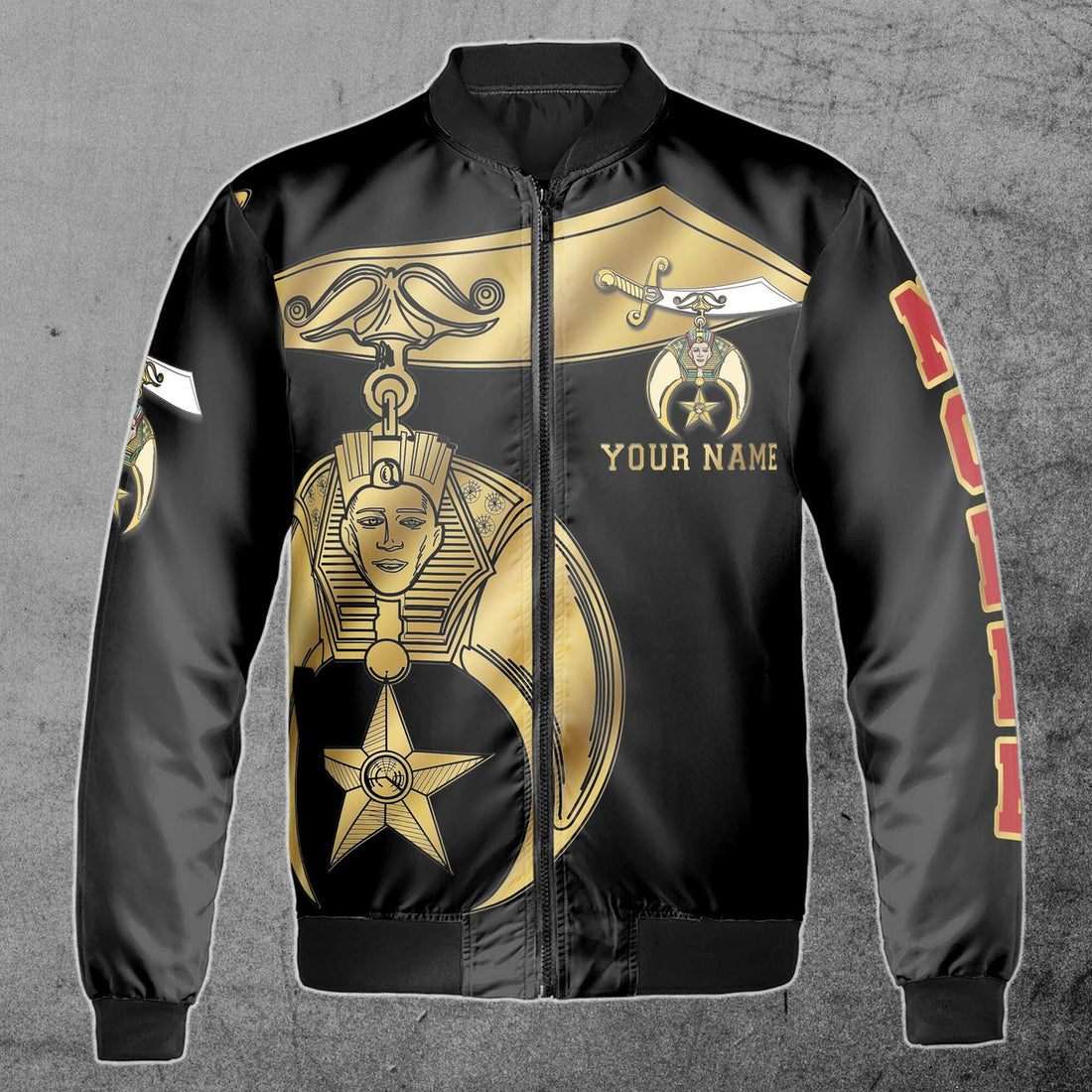Custom Your Temple and Name Shriners Symbol, Noble Shriners 3D Bomber Jacket S-5XL