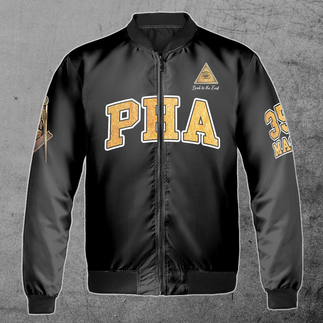 Customize Lodge Name and Number Freemasonry 357 PHA Masonic Symbol Unisex Bomber Jacket S-5XL