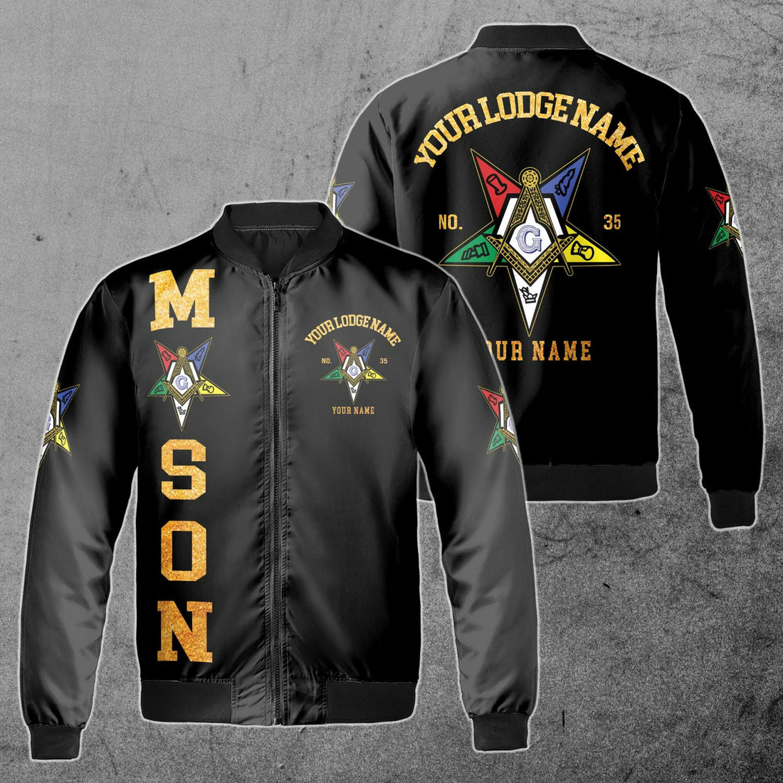 Order Of The Eastern Star OES Masonic Unisex Bomber Jacket S-5XL