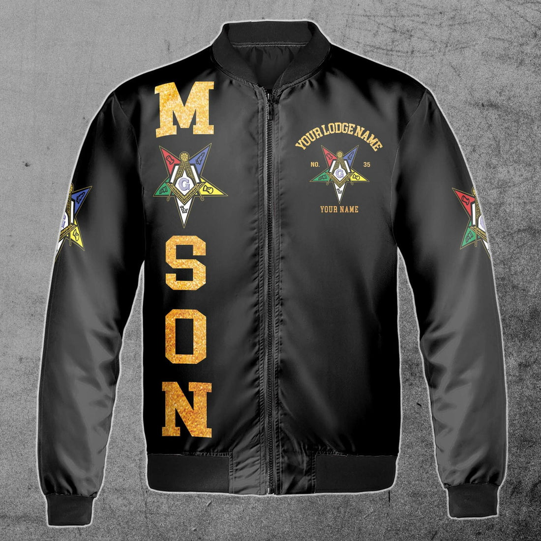 Order Of The Eastern Star OES Masonic Unisex Bomber Jacket S-5XL