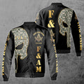 Custom Name Skull PHA F&AM Freemasonary Masonic Unisex Bomber Jacket S-5XL