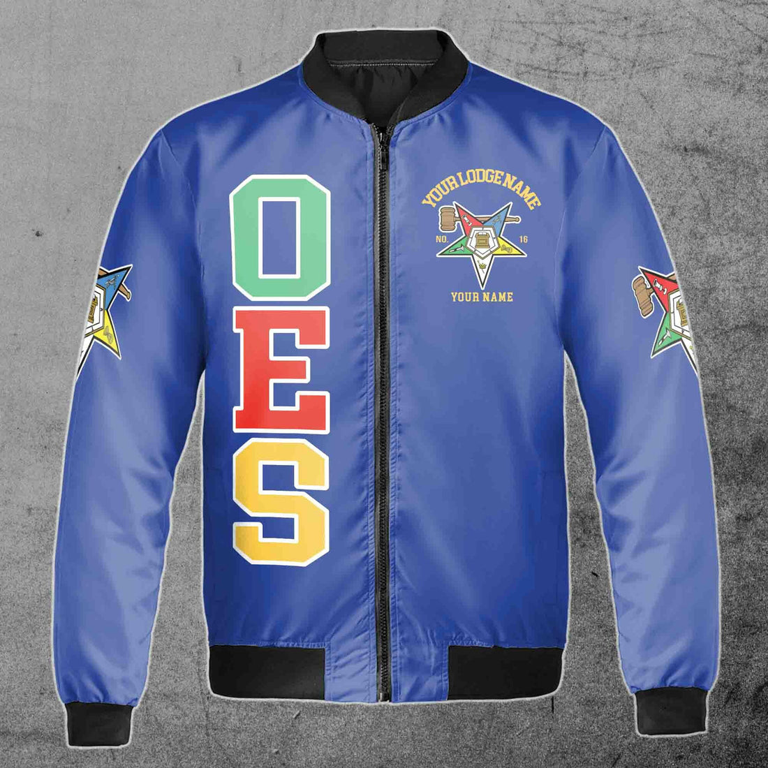 Custom Name Order of the Eastern Star Past Matron OES Unisex Bomber Jacket S-5XL
